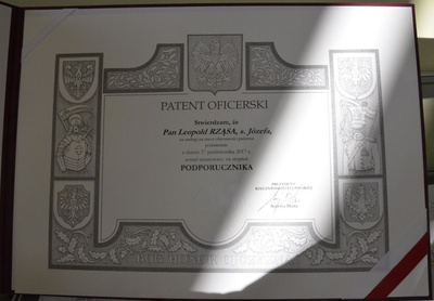 Patent oficerski ppor. Leopolda Rząsy. Fot. K. Gajda-Bator