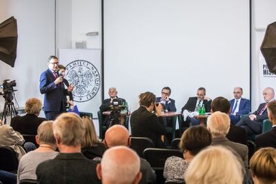 Panel dyskusyjny „Wokół lustracji w Polsce” – Warszawa, 12 kwietnia 2018. Fot. Sławek Kasper (IPN)