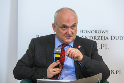 Panel dyskusyjny „Wokół lustracji w Polsce” – Warszawa, 12 kwietnia 2018. Prokurator Jacek Wygoda. Fot. Sławek Kasper (IPN)