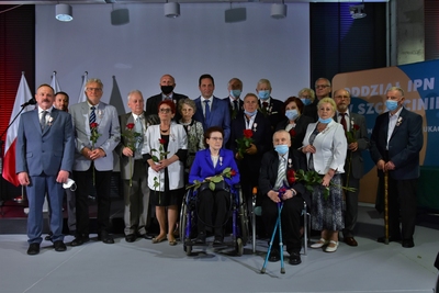 Uroczystość wręczenia Krzyży Wolności i Solidarności działaczom opozycji antykomunistycznej, Szczecin, 2021 (fot. Marcin Manowski/IPN Oddział w Szczecinie)