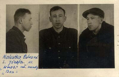 Zdjęcie sygnalityczne Edwarda Kokotko. (IPN Sz 00101/135 t. 7, k. 398).