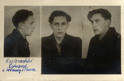 Zdjęcie sygnalityczne Edwarda Kosieradzkiego. (IPN Sz 00101/135 t. 7, k. 398).