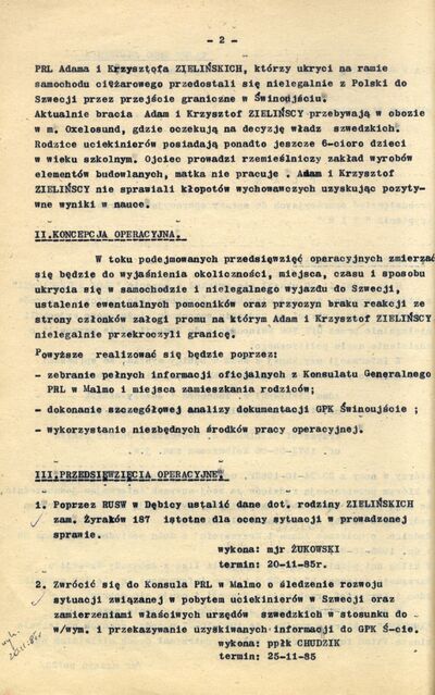 Plan przedsięwzięć operacyjnych do Sprawy Operacyjnego Sprawdzenia kryptonim „TIR”. (IPN Sz 0068/498, k. 13v)
