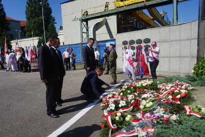 Delegacja IPN: dr Sebastian Ligarski, Krzysztof Męciński, dr Paweł Skubisz, dr Marcin Stefaniak