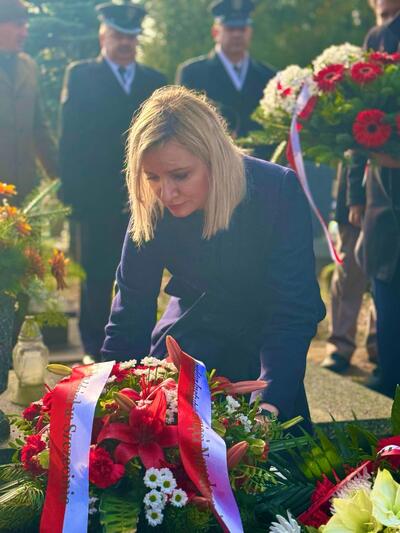 Prezentacja nagrobka Powstańca Wielkopolskiego – Marcina Kalmana – Gorzów Wielkopolski, 16 lutego 2024 r.