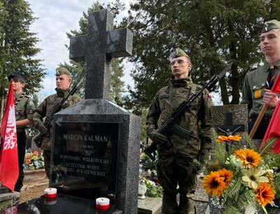 Prezentacja nagrobka Powstańca Wielkopolskiego – Marcina Kalmana – Gorzów Wielkopolski, 16 lutego 2024 r.