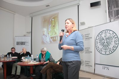 „Wieczór z Józefem Czapskim. W 25. rocznicę śmierci malarza, pisarza, żołnierza, więźnia Starobielska i Griazowca”. Fot. Piotr Życieński (IPN)