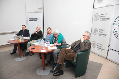 „Wieczór z Józefem Czapskim. W 25. rocznicę śmierci malarza, pisarza, żołnierza, więźnia Starobielska i Griazowca”. Fot. Piotr Życieński (IPN)