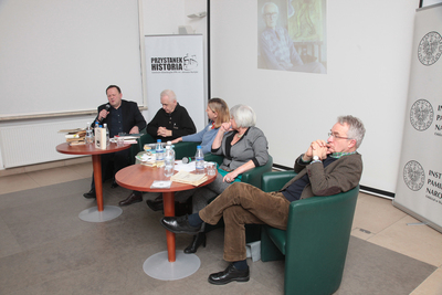 „Wieczór z Józefem Czapskim. W 25. rocznicę śmierci malarza, pisarza, żołnierza, więźnia Starobielska i Griazowca”. Fot. Piotr Życieński (IPN)