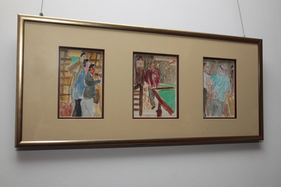 W trakcie spotkania zostały pokazane nieznane szkice Józefa Czapskiego z prywatnej kolekcji. Fot. Piotr Życieński (IPN)