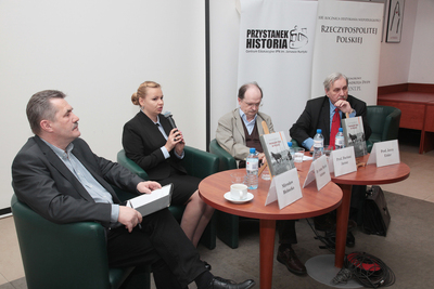 Dyskusja wokół książki „Problemy wsi w Polsce w latach 1956–1980 w świetle listów do władz centralnych” – Warszawa, 5 kwietnia 2018. Fot. Piotr Życieński (IPN)