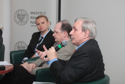 Dyskusja wokół książki „Problemy wsi w Polsce w latach 1956–1980 w świetle listów do władz centralnych” – Warszawa, 5 kwietnia 2018. Fot. Piotr Życieński (IPN)