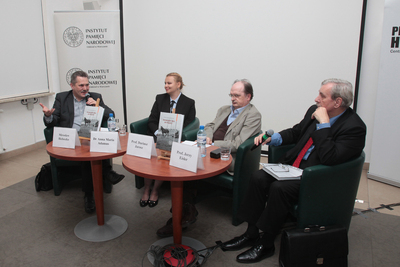 Dyskusja wokół książki „Problemy wsi w Polsce w latach 1956–1980 w świetle listów do władz centralnych” – Warszawa, 5 kwietnia 2018. Fot. Piotr Życieński (IPN)