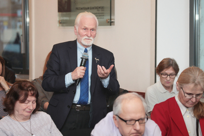 Dyskusja wokół książki „Problemy wsi w Polsce w latach 1956–1980 w świetle listów do władz centralnych” – Warszawa, 5 kwietnia 2018. Fot. Piotr Życieński (IPN)