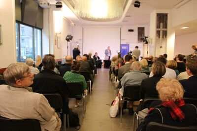 Prezentacja albumu „Białe legiony 1914–1918. Od Legionu Puławskiego do I Korpusu Polskiego” – Warszawa, 27 września 2018. Fot. Aleksandra Wierzchowska (IPN)