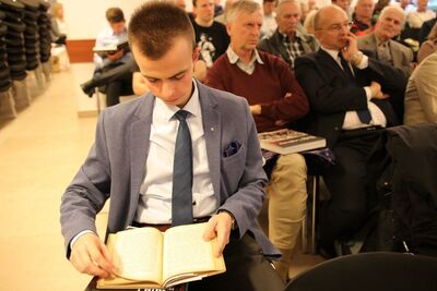 Prezentacja albumu „Białe legiony 1914–1918. Od Legionu Puławskiego do I Korpusu Polskiego” – Warszawa, 27 września 2018. Fot. Aleksandra Wierzchowska (IPN)