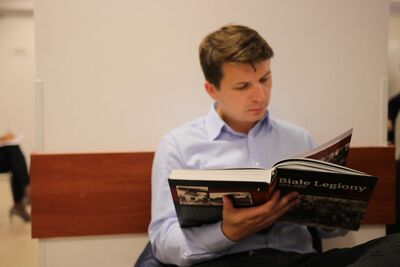 Prezentacja albumu „Białe legiony 1914–1918. Od Legionu Puławskiego do I Korpusu Polskiego” – Warszawa, 27 września 2018. Fot. Aleksandra Wierzchowska (IPN)