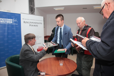 Prezentacja albumu „Białe legiony 1914–1918. Od Legionu Puławskiego do I Korpusu Polskiego” – Warszawa, 27 września 2018. Fot. Piotr Życieński (IPN)