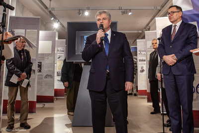 Wernisaż wystawy „We want to be free, we will be free!”. Eduardas Borisovas, ambasador Litwy  w Polsce – Warszawa, 9 stycznia 2019. Fot. Marcin Jurkiewicz