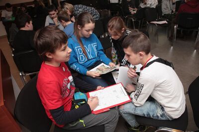 Prezentacja komiksu „Srebrni na szlakach Niepodległej” – warsztaty edukacyjne dla dzieci. Fot. Piotr Życieński (IPN)