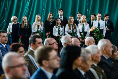 Uroczyste odsłonięcie tablicy upamiętniającej członków młodzieżowej organizacji antykomunistycznej – Warszawa, 1 marca 2019. Fot. Sławek Kasper (IPN)