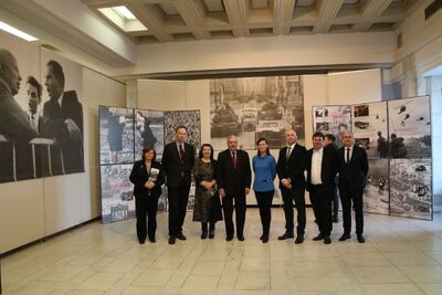 Wernisaż angielskiej wersji wystawy „Zimna wojna. Krótka historia podzielonego świata” – Bukareszt (Rumunia), 5 grudnia 2019. Fot. Instytut Polski w Bukareszcie