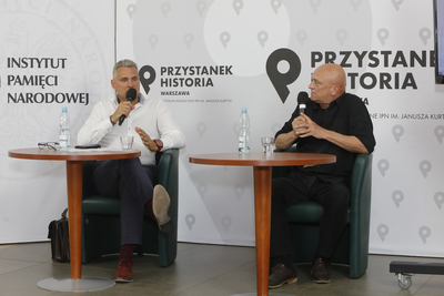 Dyskusja online poświęcona historii organów bezpieczeństwa PRL z cyklu „Tajemnice bezpieki” – 29 czerwca 2021. Fot. Piotr Życieński (IPN)