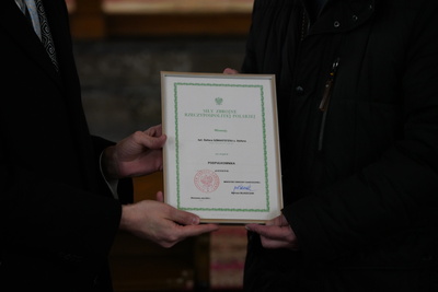 Uroczystość odsłonięcia tablicy upamiętniającej Stefana Szmakfefera – Zakroczym, 20 lutego 2022. Fot. Mateusz Niegowski (IPN)