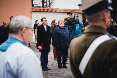 Uroczystość odsłonięcia tablicy upamiętniającej Stefana Szmakfefera – Zakroczym, 20 lutego 2022. Fot. Mateusz Niegowski (IPN)