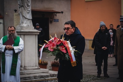 Uroczystość odsłonięcia tablicy upamiętniającej Stefana Szmakfefera – Zakroczym, 20 lutego 2022. Fot. Mateusz Niegowski (IPN)