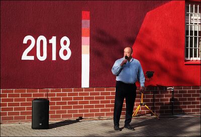 Otwarcie muralu podczas Nocy Muzeów