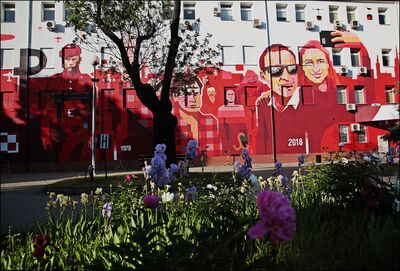 Otwarcie muralu podczas Nocy Muzeów