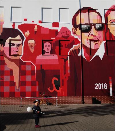 Otwarcie muralu podczas Nocy Muzeów