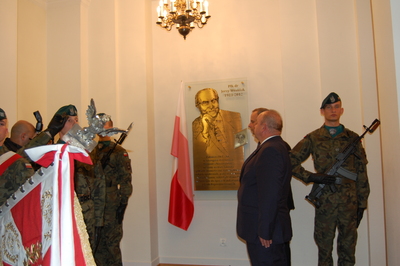 Odsłonięcie tablicy pamiątkowej im. Jerzego Woźniaka