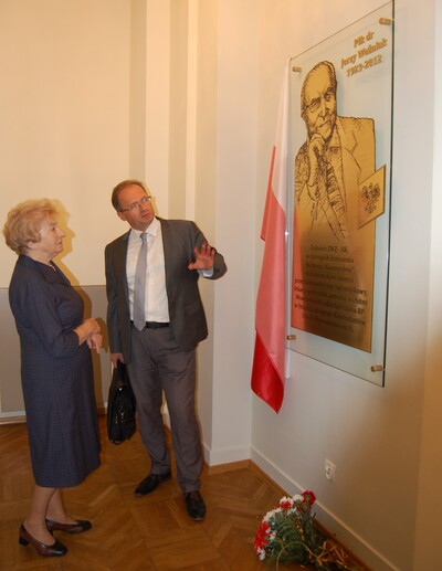 Żona Jerzego Woźniaka - Aleksandra i Wojciech Trębacz