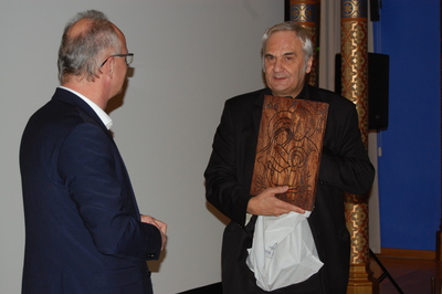 Prof. Krzysztof Szwagrzyk i ks. Jan Kleszcz