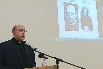 ks. dr Kamil Kęsik z Wieluńskiego Towarzystwa Naukowego, fot. Grzegorz Nowak