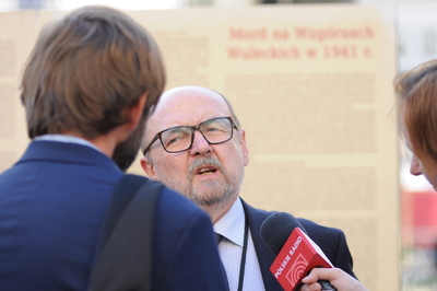 Wystawa „Kaźń profesorów lwowskich. Wzgórza Wuleckie 1941” przed Parlamentem Europejskim